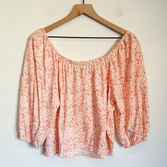 Sanctuary Chloe Floral Top Orange Size M - Picture 8 of 10